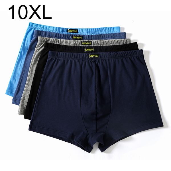 Underpants plus size 5xl 6xl 7xl 8xl grande machado de algodão lotado de algodão boxers de cintura alta cinturões de gordura de gordura Big Yards Men's Underwear 230418