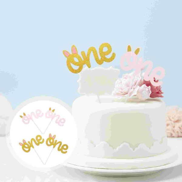 Abastecimento festivo Outras festa 4 PCs Cake Topper Cartoon Design inserindo decores de crianças assando