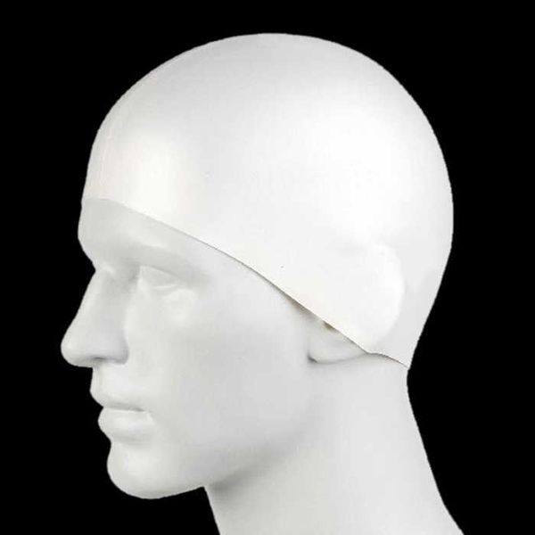 Capas de natação protegem as orelhas de cabelo de látex flexibilidade tampa de piscina para homens homens chapéus unissex adultos white usa tampa de banho p230418