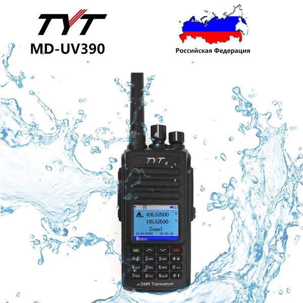 Walkie Talkie TYT MD UV380 UV390 5 Watt IP67 Dual Band Digitale VHF UHF DMR Radioamatore Opzione GPS 231117