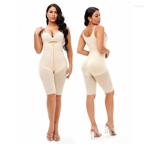 Damen Shaper Taillentrainer Frauen Binder und sexy Po-Lifter Bauchkontrolle Abnehmen Mantel Schnalle Reißverschluss flacher Bauch Shapewear