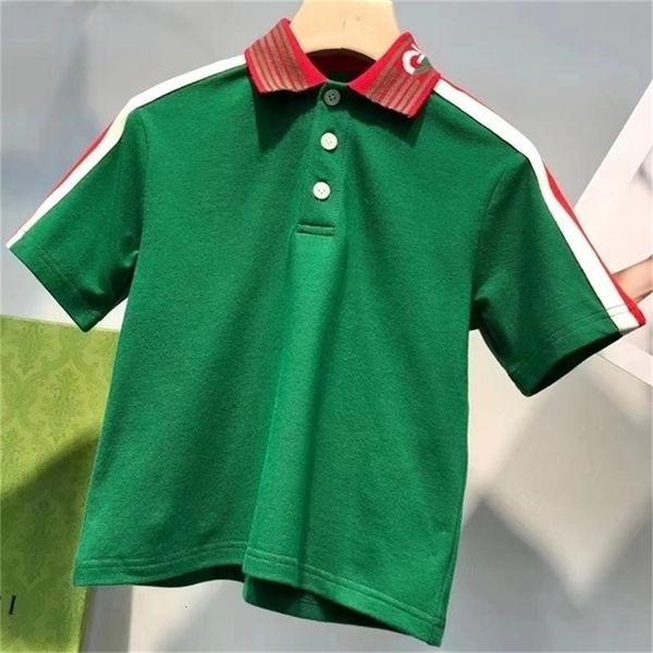 T-shirt Summer Green Maniche corte Solid Shirt per bambini Poloshirt Top Abbigliamento di marca per Boy Kids 230418