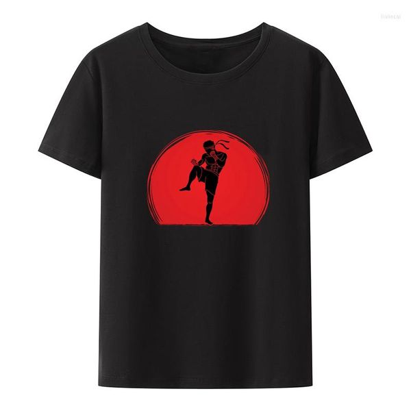 Мужские рубашки T Muay Thai Fist рубашка с коротким рукавом Ment Shirt Мужская уличная одежда Y2K Одежда O-образная одежда