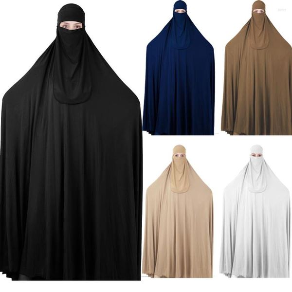 Roupas étnicas Ramadan abaya dubai muçulmano 2pcs véu hijab capa completa burka niqab vestido jilbab kaftan para mulheres omã cotonete oração