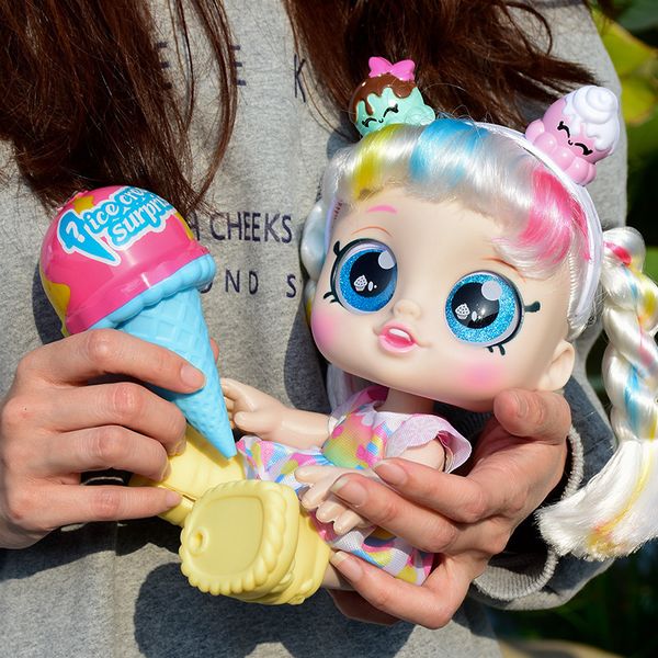 Puppen loled Original Arti Ein Kinderpuppenspielzeugfigur Model Eis Cream Puppe kann für Kinder singen Marshmallow Girl Geburtstag Überraschung Geschenk 230417