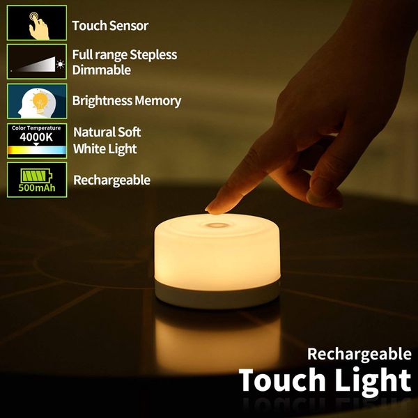 Lambalar Gölgeler Dimmable LED Gece Işık Dokunmatik Sensör Gece Işık USB Çocuklar İçin Şarj Edilebilir Lamba Çocuk Yatak Odası Bebek Kreş Gece Işığı 230418