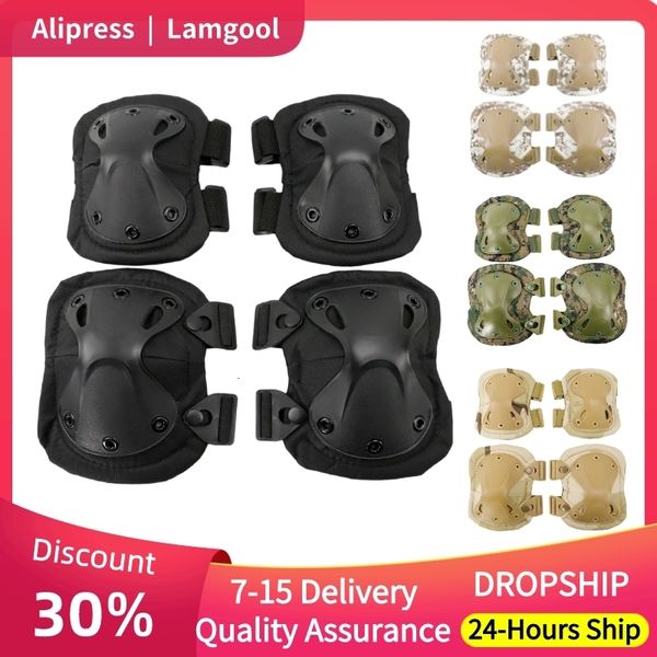 Gomitiere Ginocchiere Sport Uomo Tattico Pad Protezione militare Army Airsoft Outdoor Sport Safety Gear Drop 230418