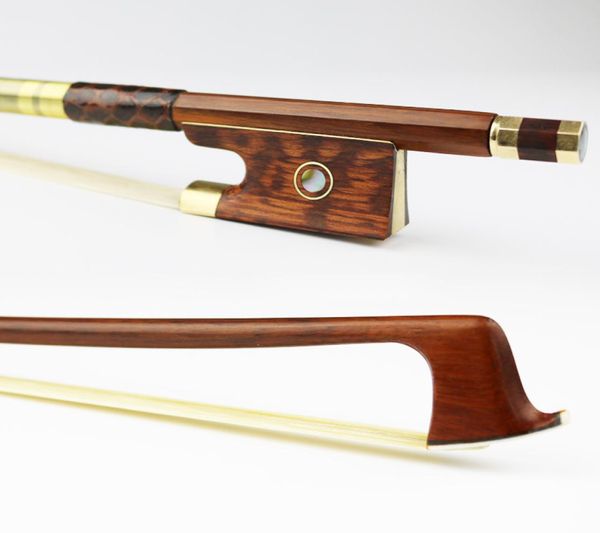 NEUE 4/4 Größe Pernambuco Violine Bogen Schlangenholz Frosch Natürliche Mongolische haar Violine Teile Zubehör Kostenloser Versand8392459