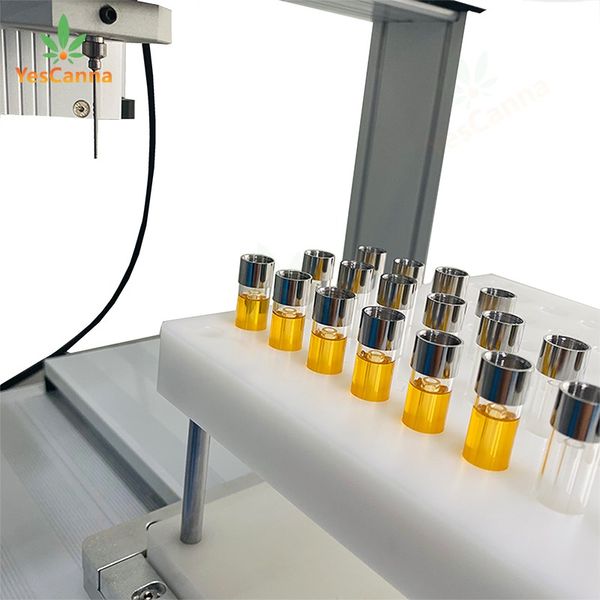 Alta eficiência Máquina de enchimento de cartucho totalmente automática Desistilato de óleo de destilado Filler com mofo de carrinho de dinheiro grátis FM07