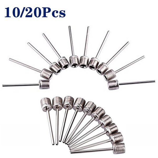 10/20 Stücke Ball Luft Nadel Edelstahl Pumpe Pin Basketball Aufblasen Pumpe Nadel Fußball Aufblasbare Luft Ventil Adapter Düse team SportsBasketball