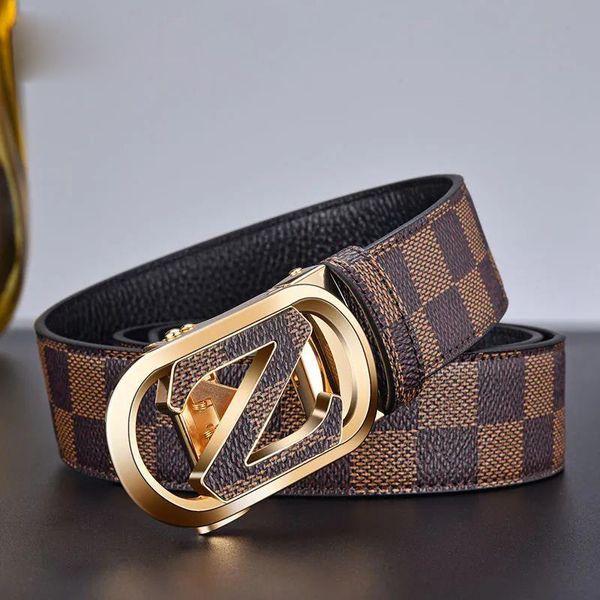 Cintura di design di lusso cinture moda uomo larghezza 3,5 cm Cintura classica con fibbia in vera pelle di alta qualità con confezione regalo