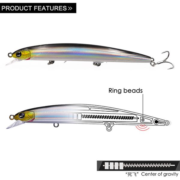 NUOVO EWE Fishing Lure Tyrant II 115/125 Sommergibile in acque poco profonde sospeso Isca Wobbler artificiale Minnow Long Shot Pesca con esca duraEsche da pesca tiranno da pesca