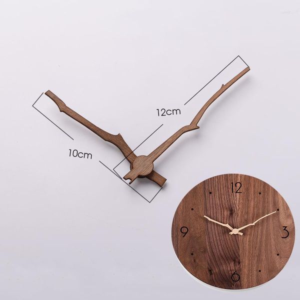 Relógios de parede 1pcs Walnut Wood Clock Pointer Acessórios