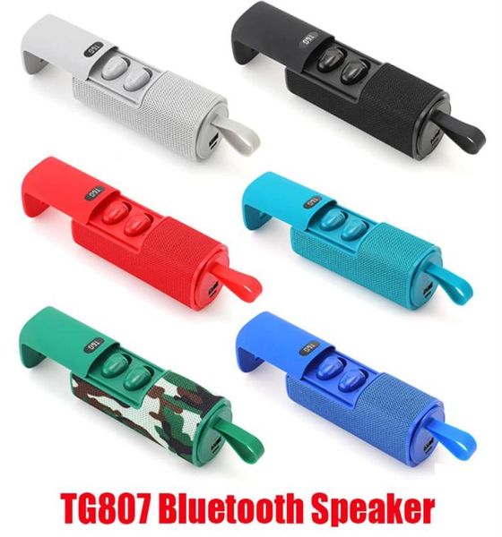 TG807 Беспроводные колонки Bluetooth Сабвуферы Портативный громкоговоритель Профиль вызова рук Стерео бас 1500 мАч Поддержка батареи TF US4552967