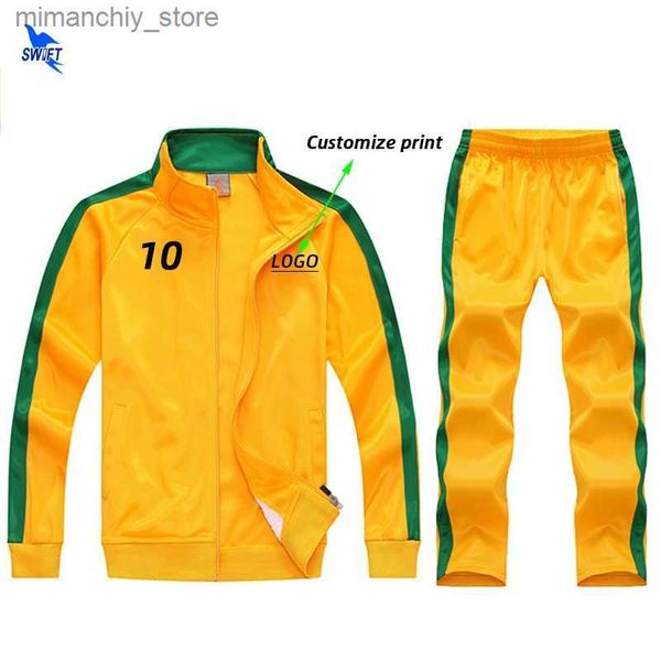 Collezione Autunno Inverno Bambini Maglie da calcio Set Survetent Kit da calcio Giacche da futsal Uomo Ragazzi Allenamento sportivo Tuta Uniformi Suit Q231118