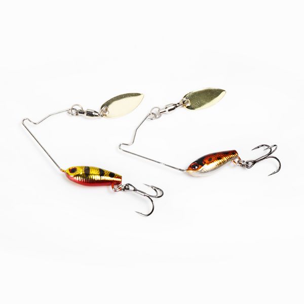 Balıkçılık cazibesi Metal Bıçak Gölgeli Tailspin Micro Spinnerbait Bas Pike Alabalık Chub Levrek Jigging Kaşık 3.5G 5.5G 7G Fishingfishing Cazibe