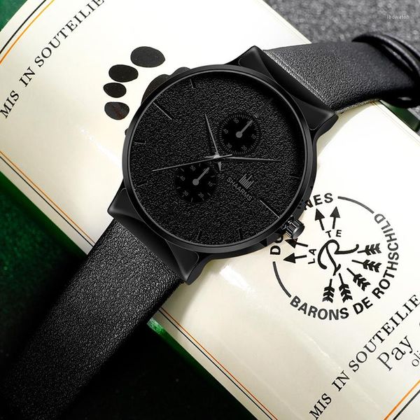Relógios de pulso Relógios para homens Luxury Casual Leather Watch Mens quartzo Bracelete masculino de moda masculino Relógio Relógio Masculino