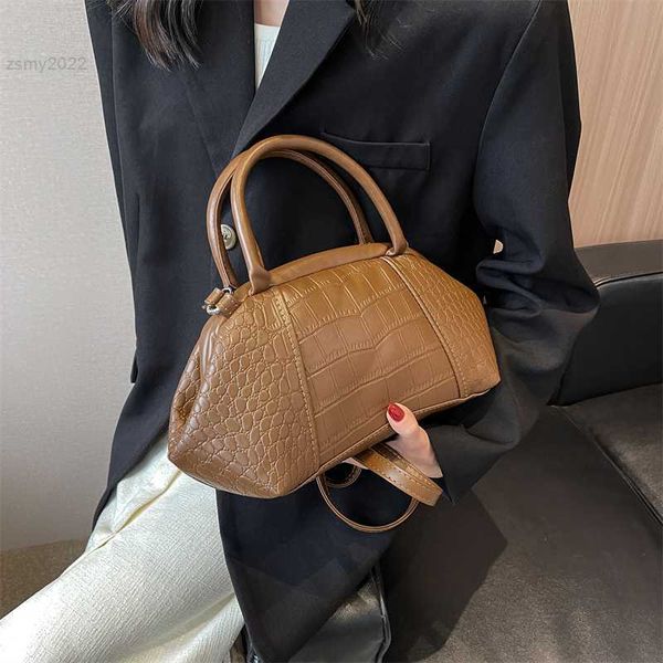 Borse da sera Borsa a tracolla Jin YIde con manico corto per donna 2023 Trend moda di marca Modello pietra PU Design in pelle Borse solide Bolsa