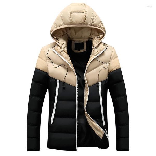 Herren Down Gradation Herren Parka Mäntel 2023 Winter Casual Hochwertige Jacke Mit Kapuze Headset Mode Winddicht Parkas