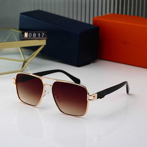 Modedesigner LOU VUT Luxus Coole Sonnenbrille 2023 Neue Damen Sonnenbrille Box Brille Net Rot UV-Schutz
