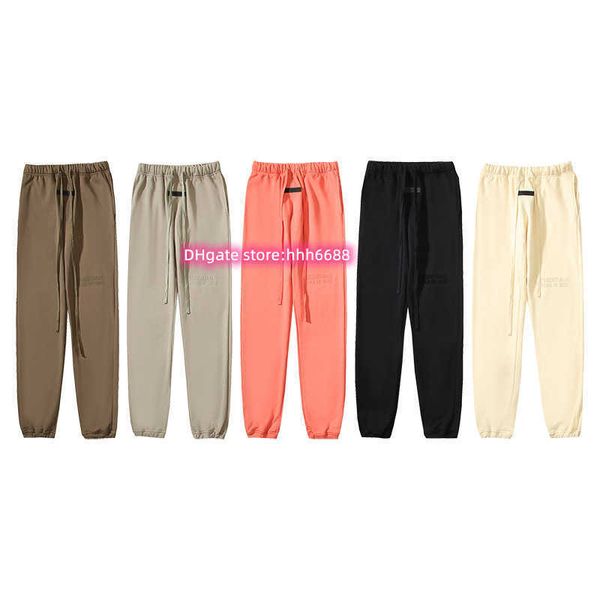 K38l 2023 Новые мужские и женские брюки High Street Brand Essentialsweatpant Модные 8-й сезон Двойные спортивные повседневные свободные кулиски из нейлона плюс