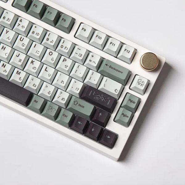 Toetsenborden 141 toetsen GMK Clone November Fog Keycaps PBT Cherry Profile Keycap voor MX Switch Mechanisch toetsenbord DYE SUB Japanse Key Caps 231117