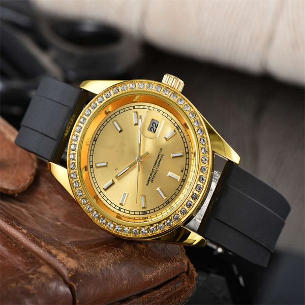 Relógio masculino de luxo relógios de grife reloj top relógio de quartzo marca moda log diamante anel brilho masculino à prova dwaterproof água