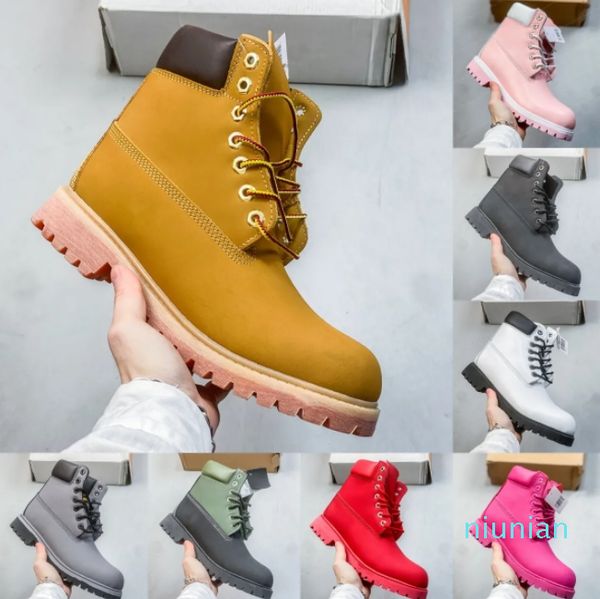 Designer-Stiefel für Herren und Damen, Weizen, Schwarz, Stiefeletten, Rot, Weiß, Rosa, Oliv, Camo, Braun, Marineblau, Outdoor-Sport-Sneaker