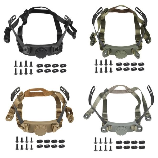 Capacetes de esqui Capacete Tático Sistema de Suspensão Interna Portátil CS Ajustável Head Lock Strap Acessórios para Fast SF High Cut Capacete 231117