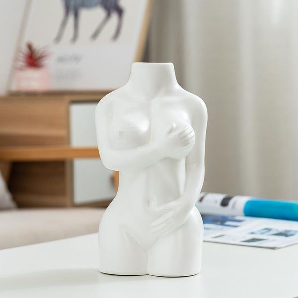 Vasi Personalità europea Astratta Body Art Modello Donna nuda Artigianato in ceramica Vaso Decorazione domestica Disposizione floreale Ornamenti