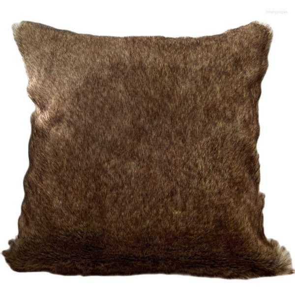 Kissen-Luxus-Faux-Pelz-Abdeckung Check Soft Sofa Throw Pillowcase Dekoration Home Living Room