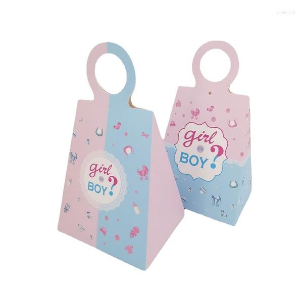 Confezione regalo 24PCS Gender Reveal Boy or Girl Scatola di caramelle personalizzata Decorazioni per feste divertenti Forniture regali per gli ospiti