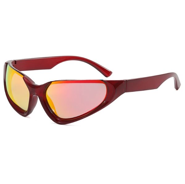 Schwarze Sonnenbrille SPORT Männer Frauen Retro Halbrahmen Radfahren Trendige Sonnenbrille für Männer Shades Outdoor Goggle