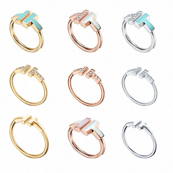 Двойные Т-образные кольца, открывающиеся с бриллиантами и жемчугом, слюдяные кольца, модные классические женские роскошные ювелирные изделия, обручальные кольца k60r #