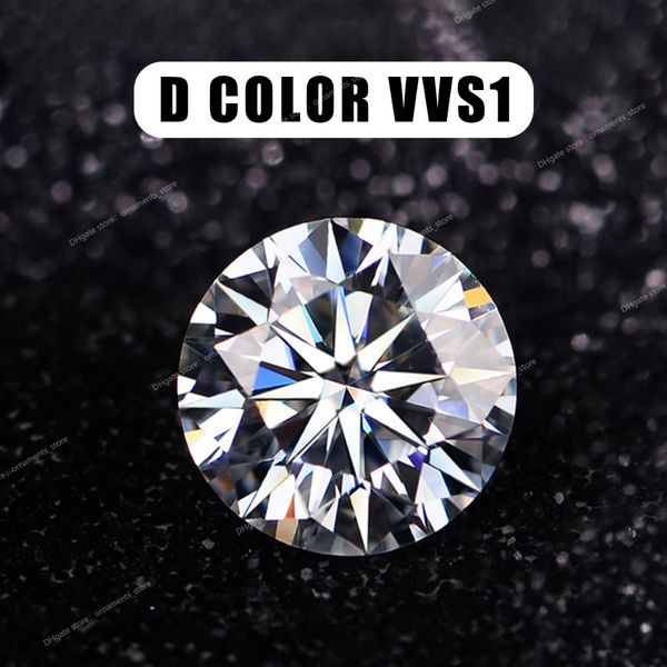 Grossisti Veri da 0,1 ct a 10 ct D Colore Taglio rotondo Gemme Moissanite certificate Passano Test del diamante Pietre preziose sciolte Spedizione veloce Gioielleria raffinata Perline 2 ct moissanite