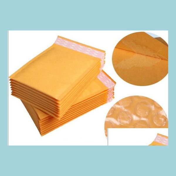 Luftpolsterfolie Kraftpapier Umschläge Luftposttüten Verpackung Gepolstertes Geschenk 160 mm x 140 mm 6,29 x 5,5 Zoll Drop Delivery Büro Schule Dh6Yx