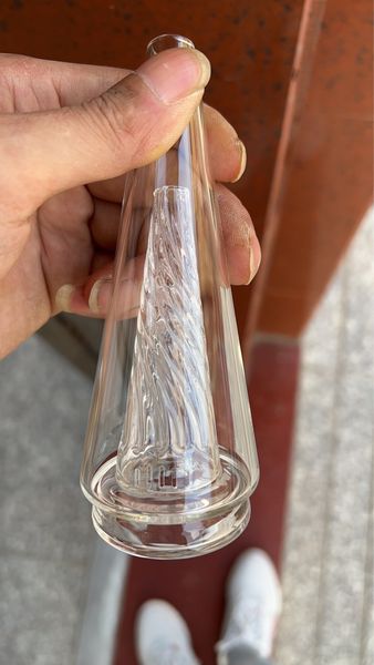 Neue Dab Rig Spiral Style Shisha Bong Glasmund Puffco Glas Ersatzglaspfeifen Rauchzubehör