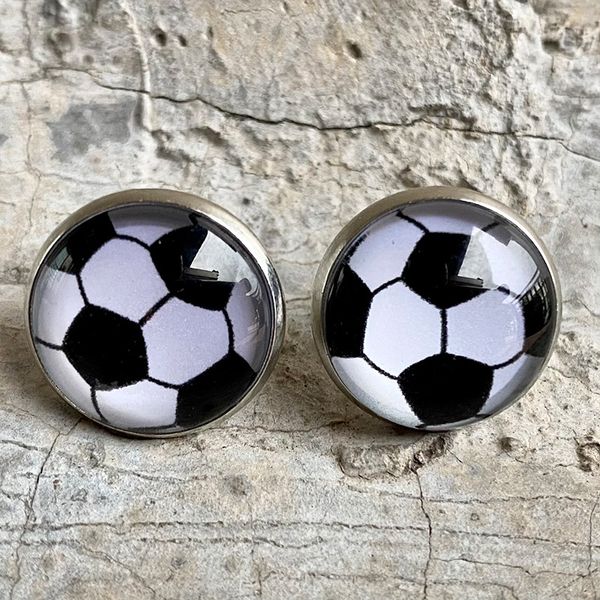 Персонализированная последняя дизайн бейсбольный волейбол футбольный стеклянный снесение с серьгами драгоценные камни Кабочон