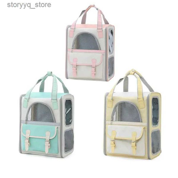 Trasportini per gatti Casse Case Borsa per animali domestici Borsa per animali domestici Zaino doppia spalla Trasporto in uscita Gatti Viaggio Borse per cuccioli traspiranti Forniture Q231117