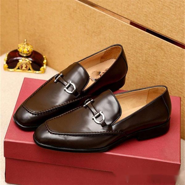 Stil Luxusmarken Herren Freizeitschuh Designer Echtes Leder Mokassin Homme Bequeme klassische Herrenkleidschuhe Größe 38-45