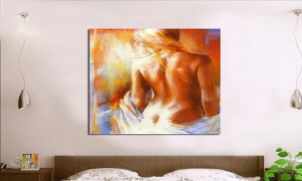 Handgemaltes sexy nacktes Ölgemälde moderne abstrakte Leinwand-Wand-Kunst-Wohnkultur handgemachte nackte Frauen-Gemälde Bild 9636133