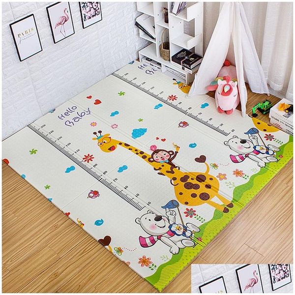 Play Mats Crianças Quarto Tapete Infantil Dobrável Bebê Mat XPE Espuma Criança Soft Cling Pad À Prova D 'Água Dupla-Lado Develo Drop Delivery Dhlhf