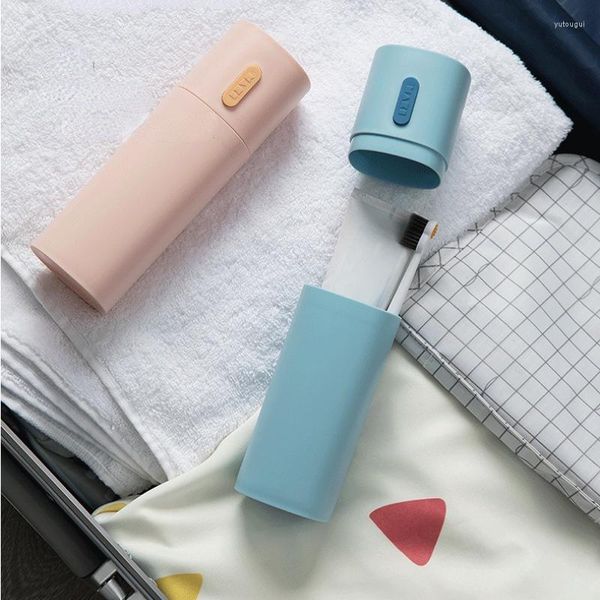 Banyo aksesuar seti taşınabilir diş fırçası tutucu diş macunu depolama çantası yıkama bardağı açık seyahat kampı tıraş fırçası organizatör banyo