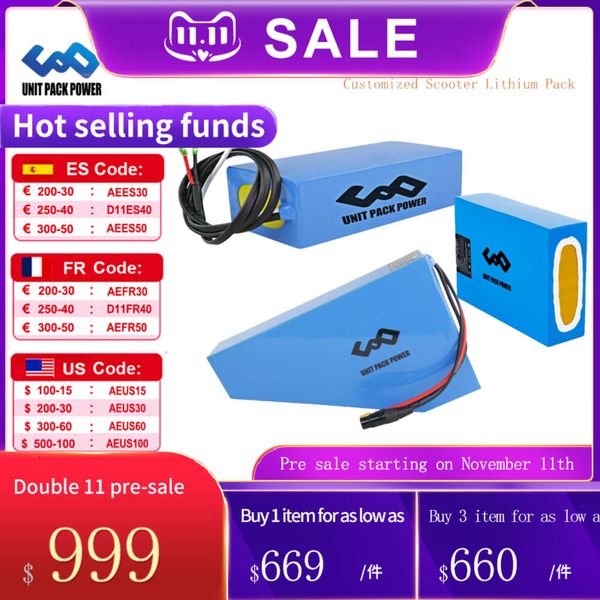 Maßgeschneiderter Lithium-Akku für Roller, 48 V, 60 V, 52 V, 36 V, 72 V, für 8000 W, 5000 W, Elektrofahrrad, Elektroroller