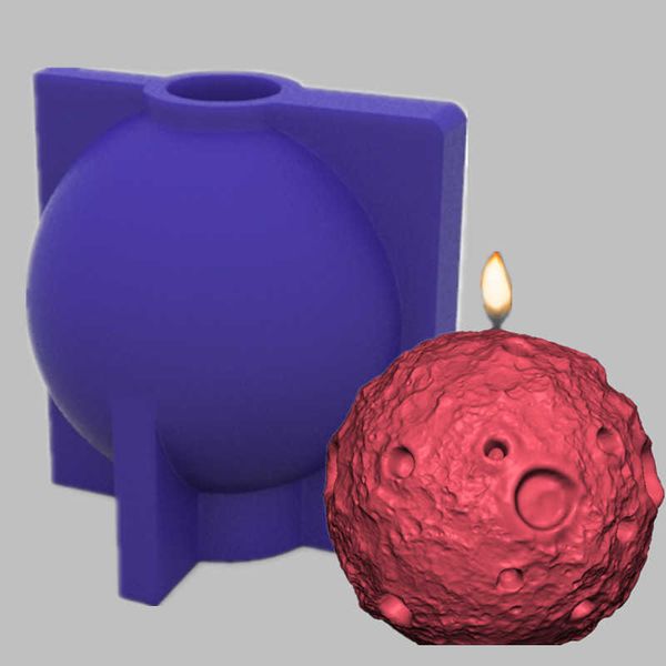 Candela profumata a forma di luna 3D Stampo per candela in silicone Illuminazione domestica Decorazione Intonaco profumato Stampo fatto in casa Strumenti per la creazione di oggetti artigianali per regali fantastici Z0418