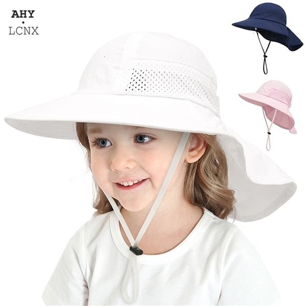 Шляпы кепков 0-6Y Летняя шляпа пляжная защита от солнца