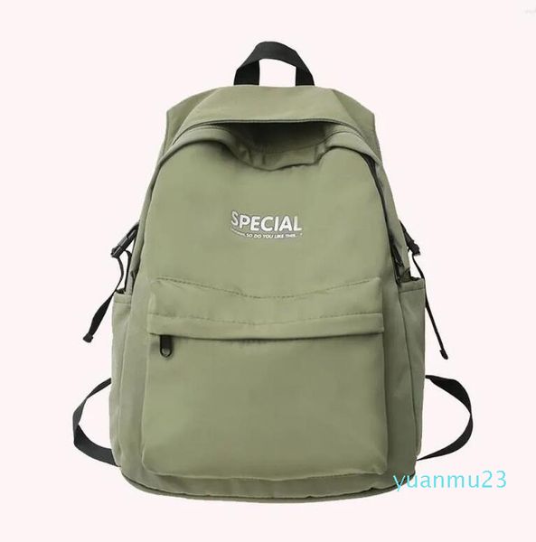 Outdoor-Taschen Frauen Rucksack einfarbig College Student Rucksack Mode große Kapazität Nylon verstellbar 25 einfach für Mädchen im Teenageralter Jungen