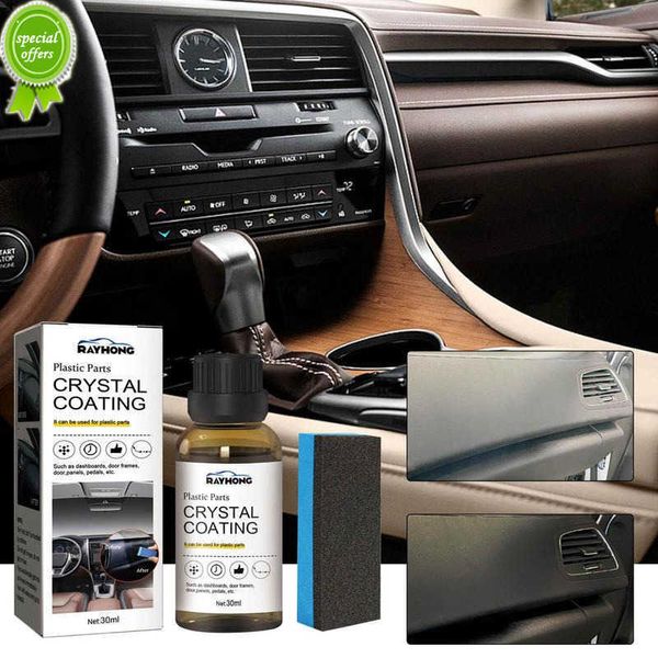 30 ml de plástico reformado com revestimento de cristal agente de cera painel de cera automática carro interior plástico renovado agente de recaução de revestimento