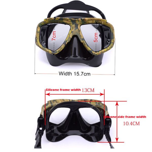 Miopia maschera subacquea mimetica antiappannamento per attrezzatura pesca subacquea maschere nuoto occhiali miopi lenti miopi Immersioni subacquee e SnorkelingDiving