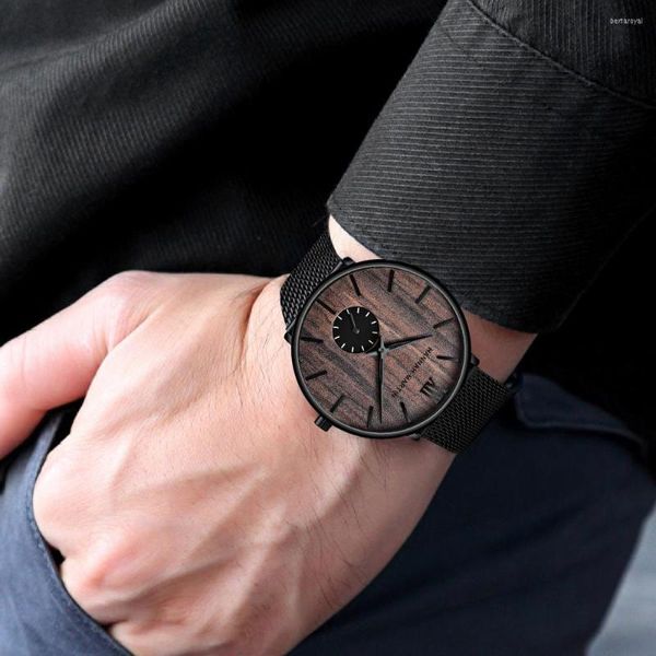 Armbanduhren Fashion Drop Watch Edelstahl Persönlichkeit 3ATM Wasserdichte Quarzuhr Orologio Da Uomo Für Herren 2023